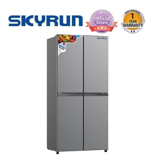 Skyrun 400 Litres Side by side 4 Doors No Frost Fridge (BCD-450HC) - Dark Silver